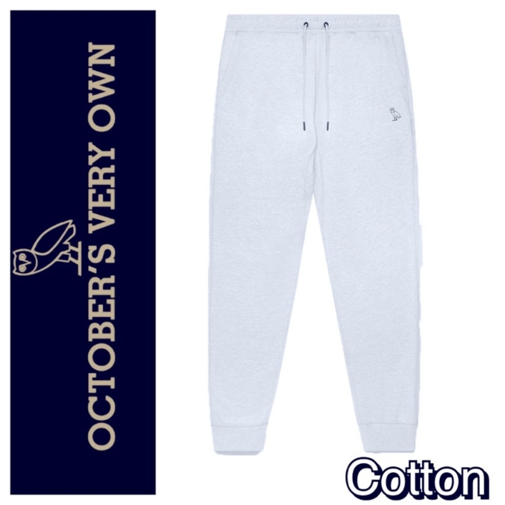 October’s Very Own Drake Joggers Gray With Logo French Terry Sz M unisex